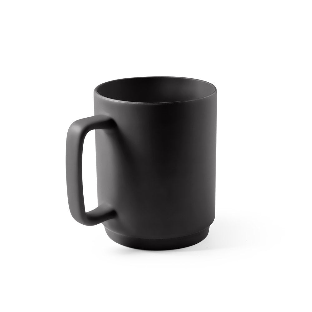 MIGHTY promotional mug in black with custom logo branding