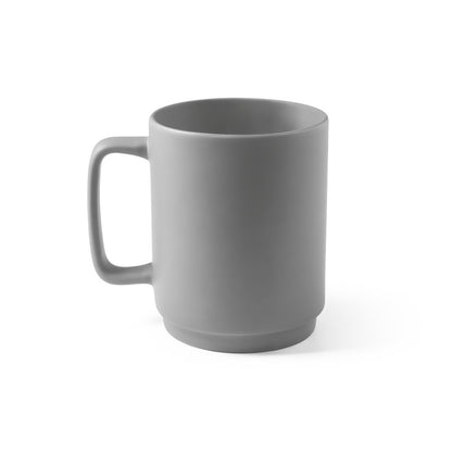 MIGHTY promotional mug in grey (detail view) with custom logo branding