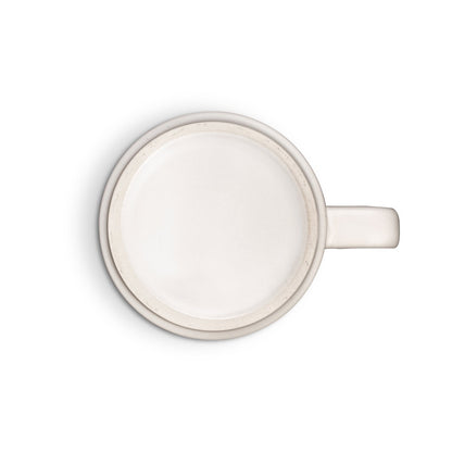MIGHTY promotional mug in pastel white (detail view) with custom logo branding
