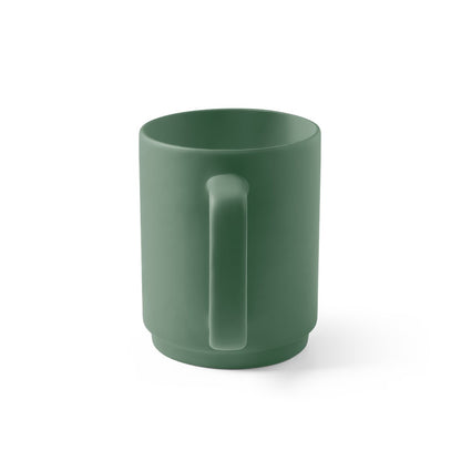 MIGHTY promotional mug in army green (detail view) with custom logo branding