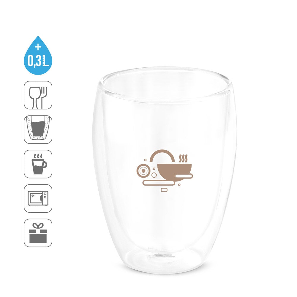 MACHIATO CUP promotional cup set (complete set view) with custom logo branding
