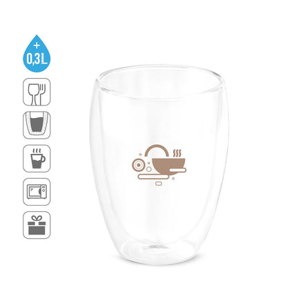 MACHIATO CUP promotional cup set (complete set view) with custom logo branding