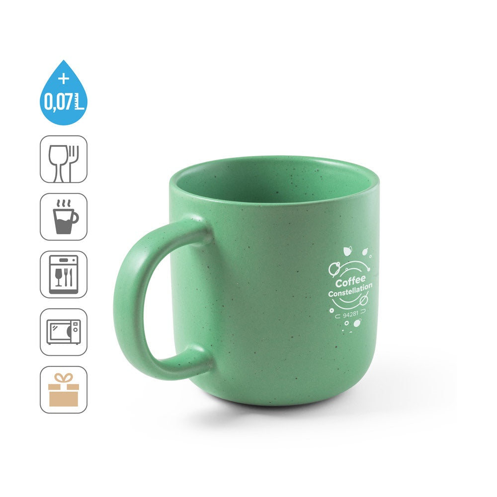 COFFEE CONSTELLATION promotional mug (complete set view) with custom logo branding