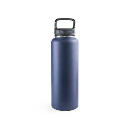 SINNER promotional bottle in navy blue with custom logo branding