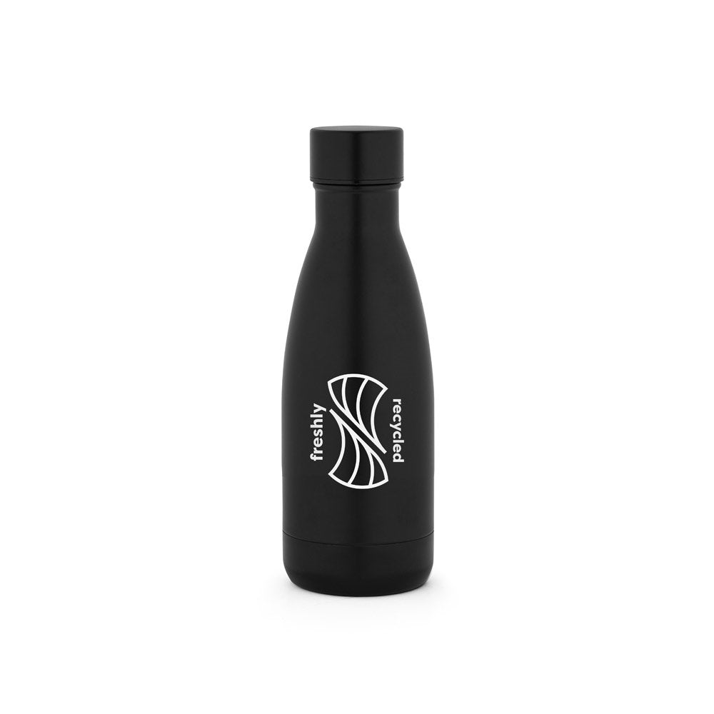 RE-BUFFON S promotional thermal bottle in black with custom logo branding