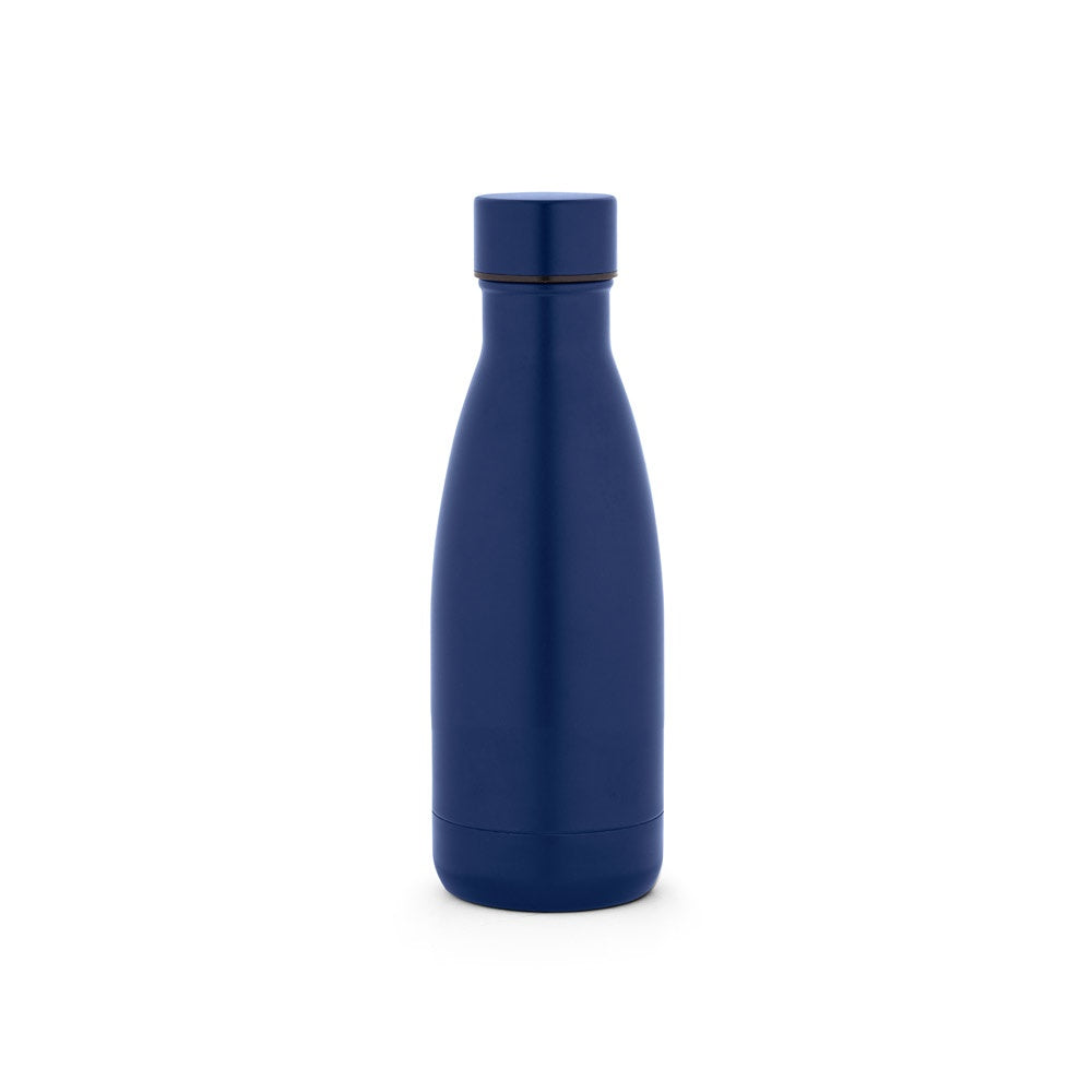 RE-BUFFON S promotional thermal bottle in navy blue with custom logo branding