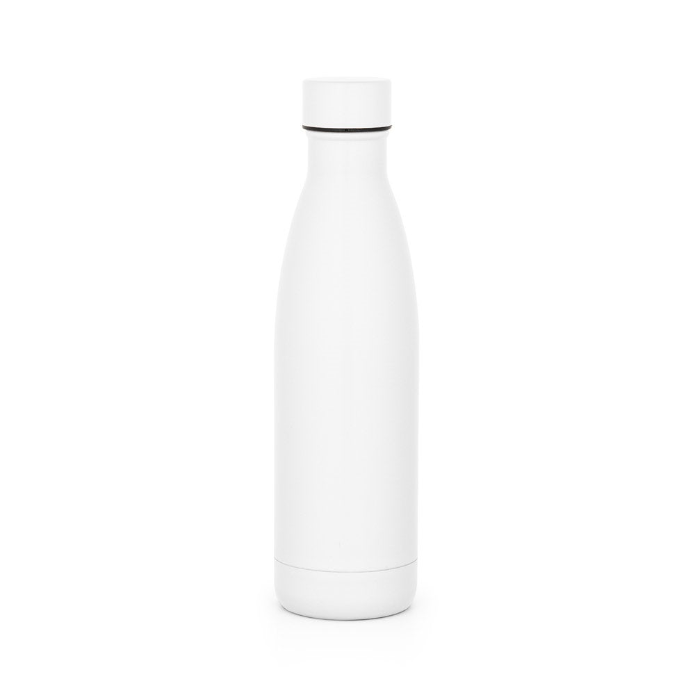 RE-BUFFON L promotional thermal bottle in white with custom logo branding
