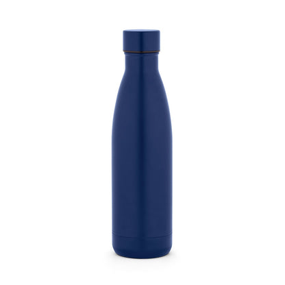 RE-BUFFON L promotional thermal bottle in navy blue with custom logo branding