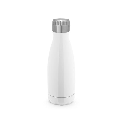 AMORTI S promotional bottle in white with custom logo branding