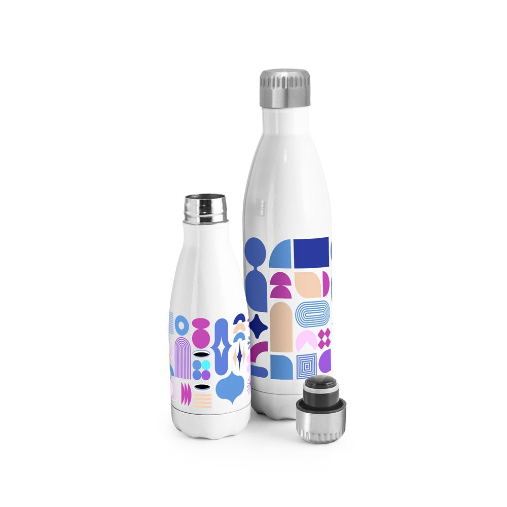 AMORTI L promotional bottle in white with custom logo branding