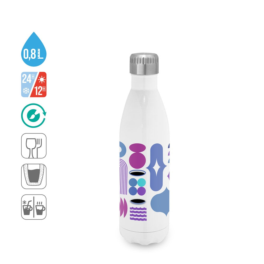 AMORTI L promotional bottle (complete set view) with custom logo branding