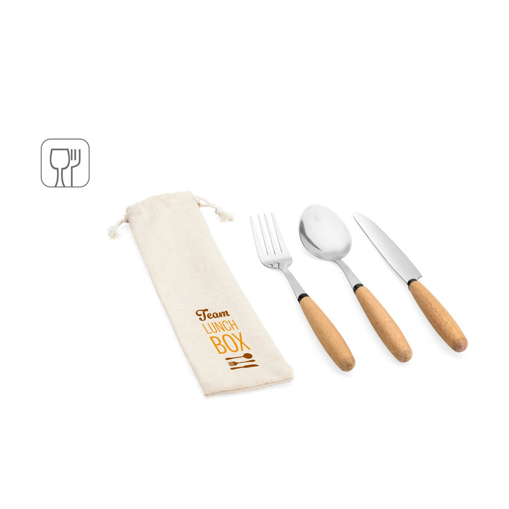 BOULUD promotional kitchen accessory (complete set view) with custom logo branding