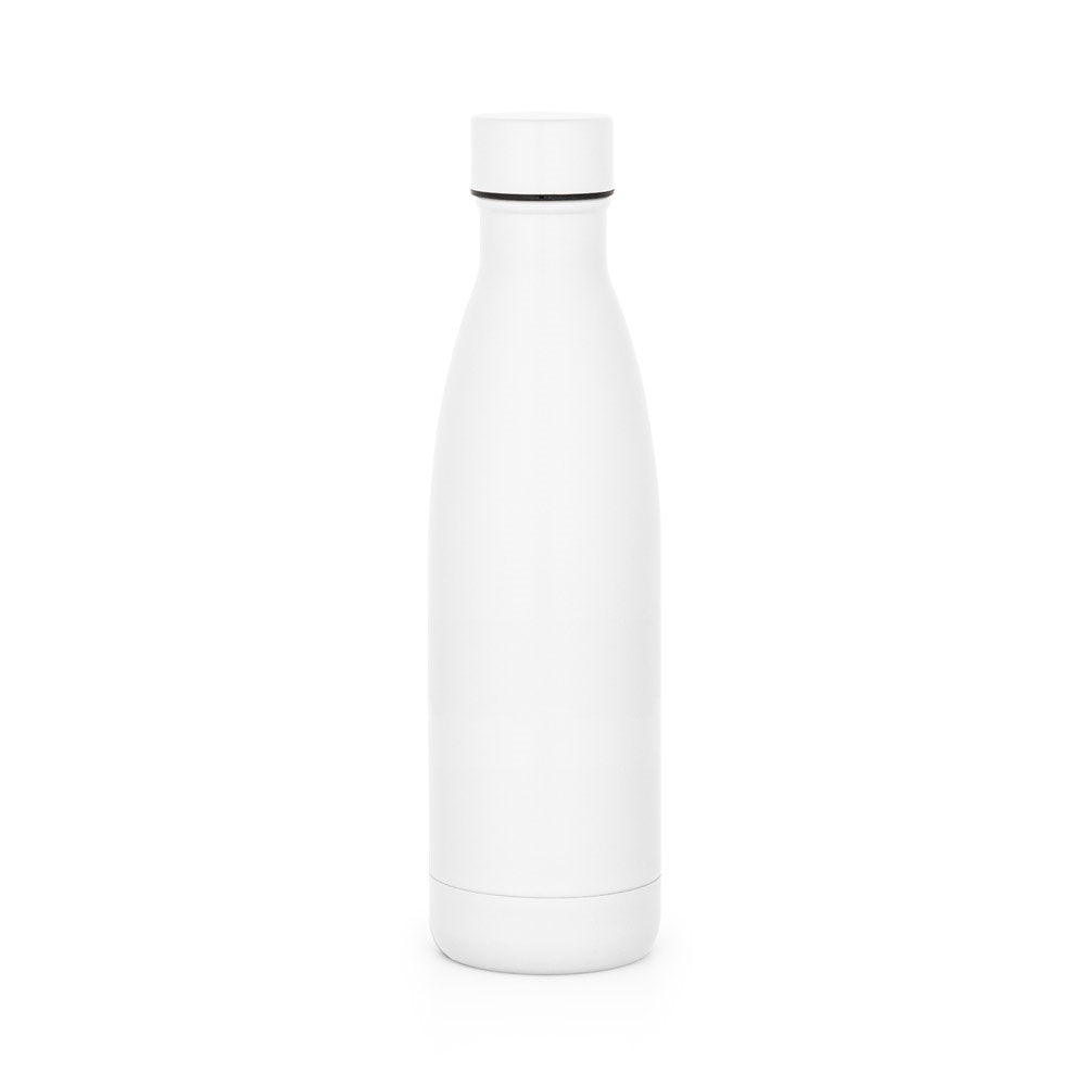 RE-BUFFON M promotional thermal bottle in white with custom logo branding