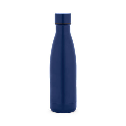 RE-BUFFON M promotional thermal bottle in navy blue with custom logo branding