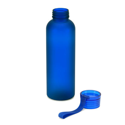 RIO rPET promotional bottle in blue (detail view) with custom logo branding
