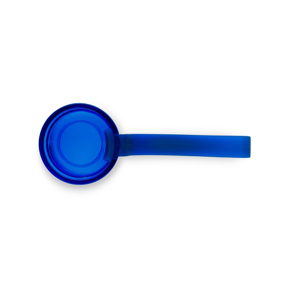 RIO rPET promotional bottle in blue (detail view) with custom logo branding