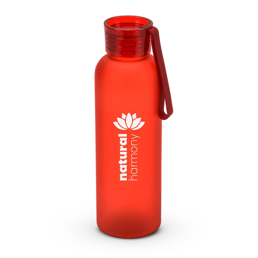 RIO rPET promotional bottle in red with custom logo branding