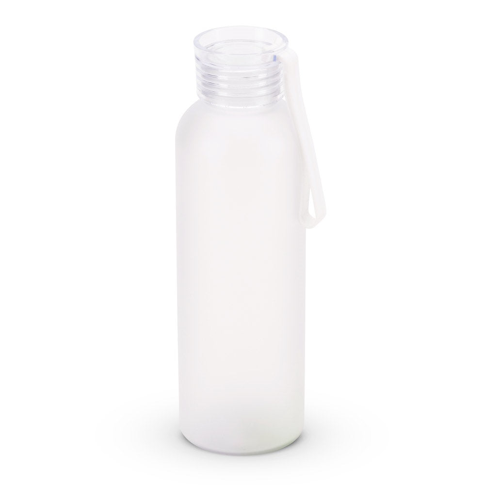 RIO rPET promotional bottle in transparent with custom logo branding