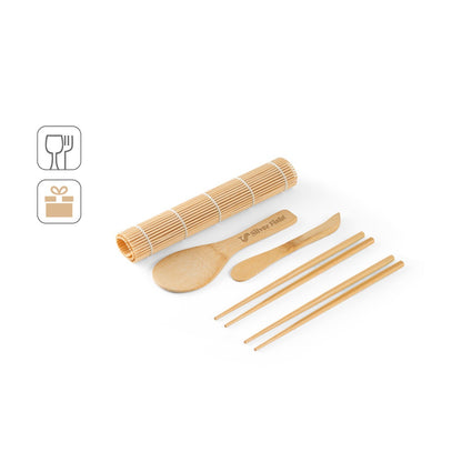 MORIMOTO promotional kitchen accessory (complete set view) with custom logo branding