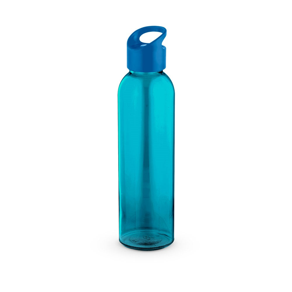 PORTIS GLASS promotional bottle in royal blue with custom logo branding