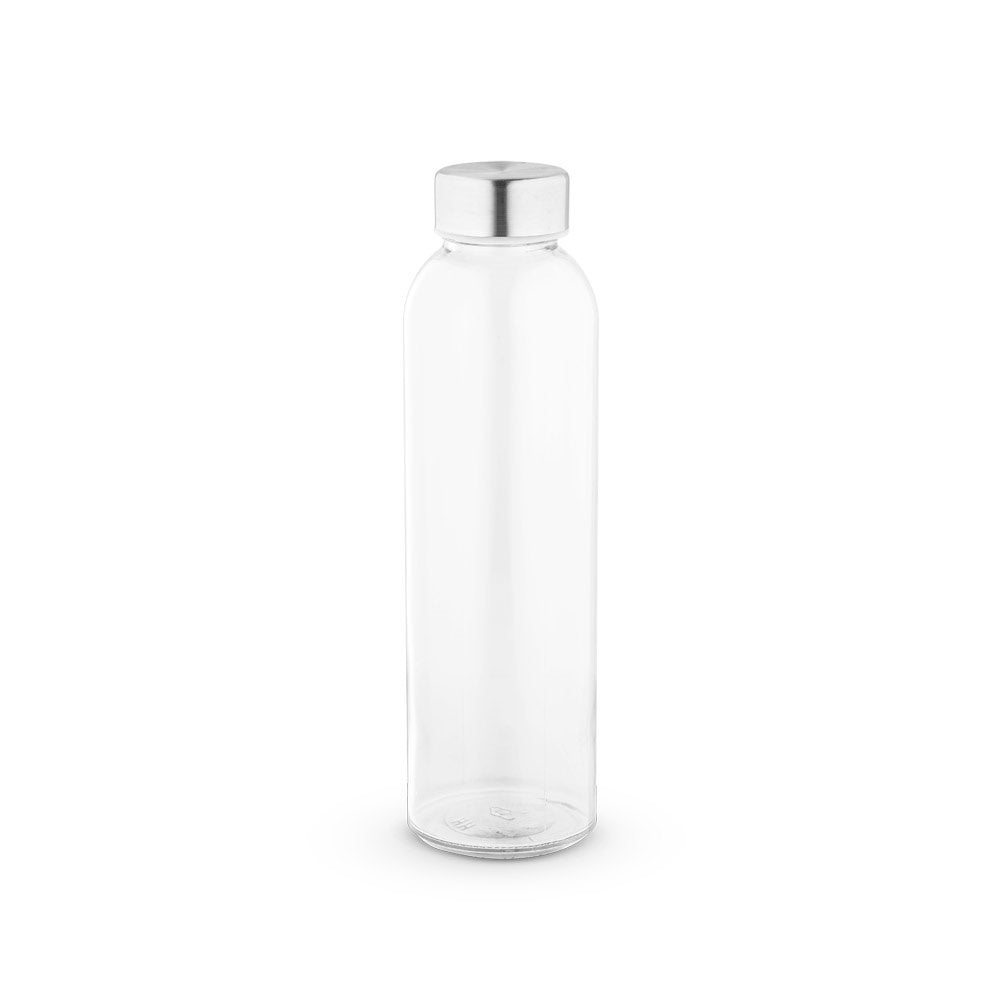 SOLER promotional bottle in transparent with custom logo branding