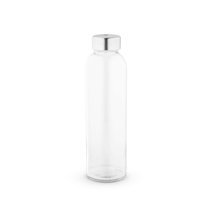 SOLER promotional bottle in transparent with custom logo branding