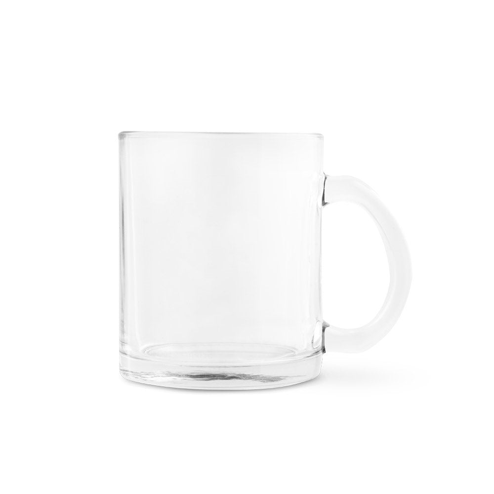 CARMO promotional mug in transparent (detail view) with custom logo branding