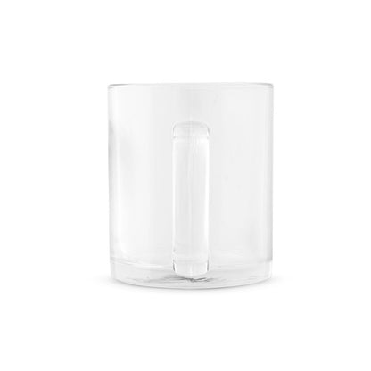 CARMO promotional mug in transparent (detail view) with custom logo branding