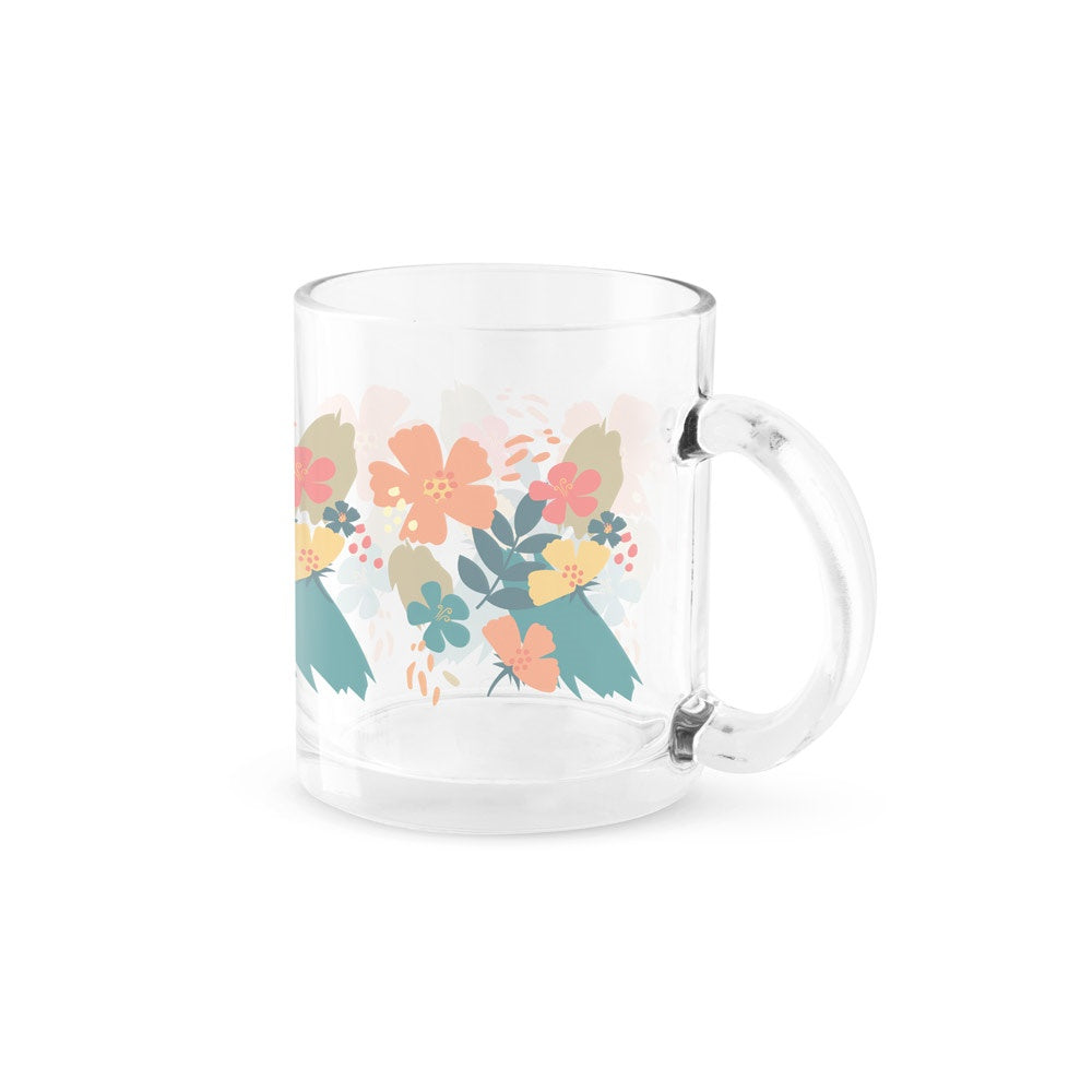 CARMO promotional mug in transparent with custom logo branding