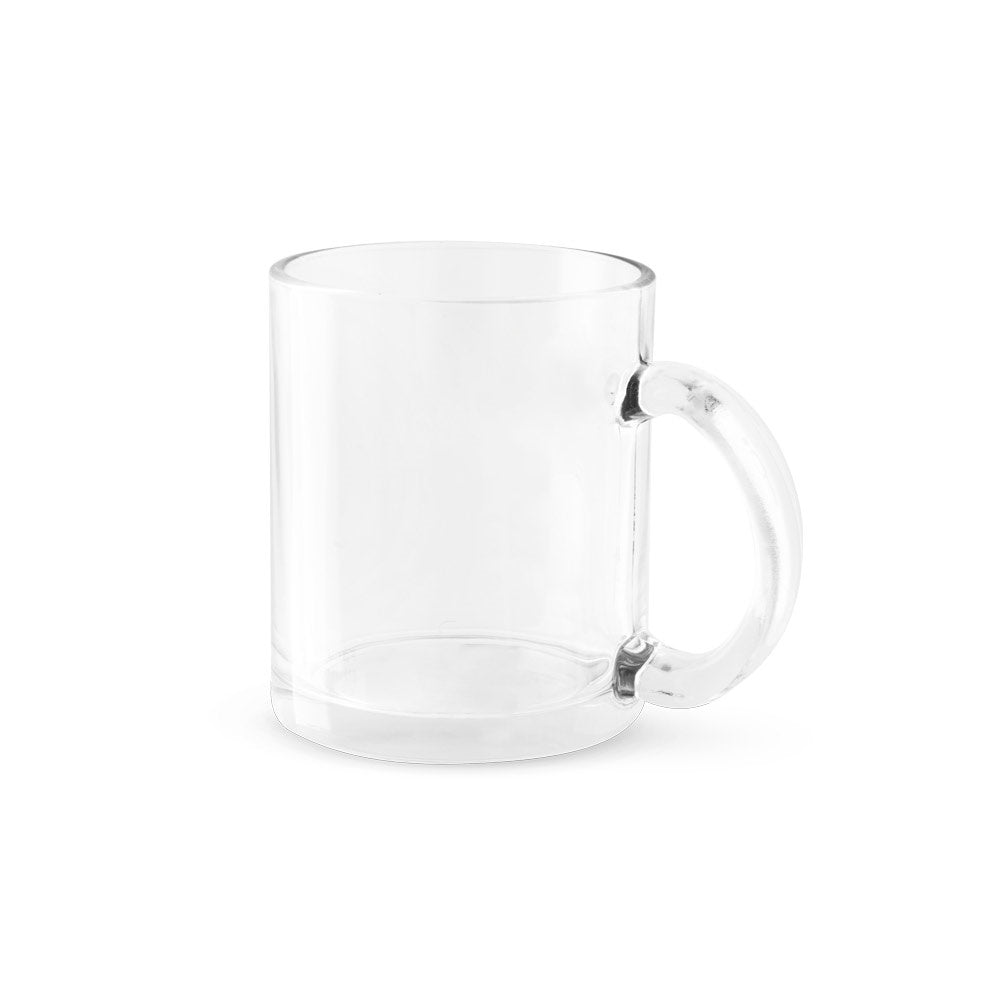CARMO promotional mug in transparent with custom logo branding