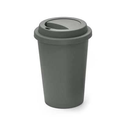 TONALI 450 promotional travel cup in dark grey with custom logo branding