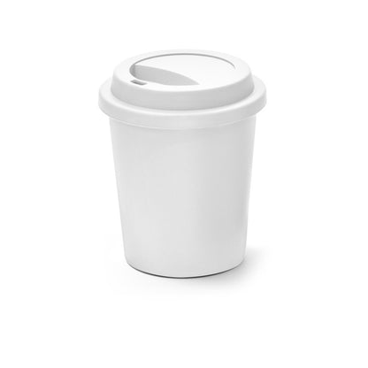 TONALI 350 promotional travel cup in white with custom logo branding