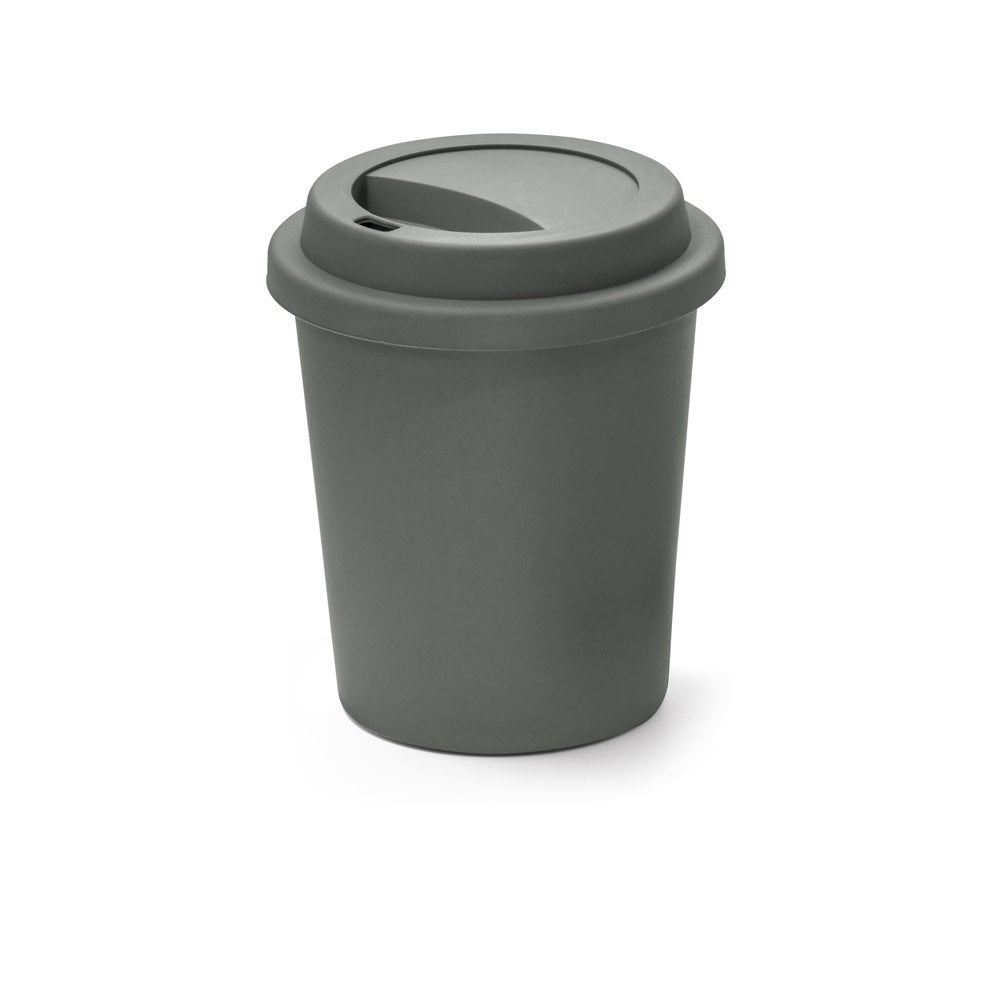 TONALI 350 promotional travel cup in dark grey with custom logo branding