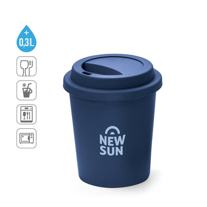 TONALI 350 promotional travel cup (complete set view) with custom logo branding