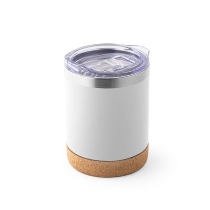 SOLBERG TUMBLER promotional travel cup in white with custom logo branding