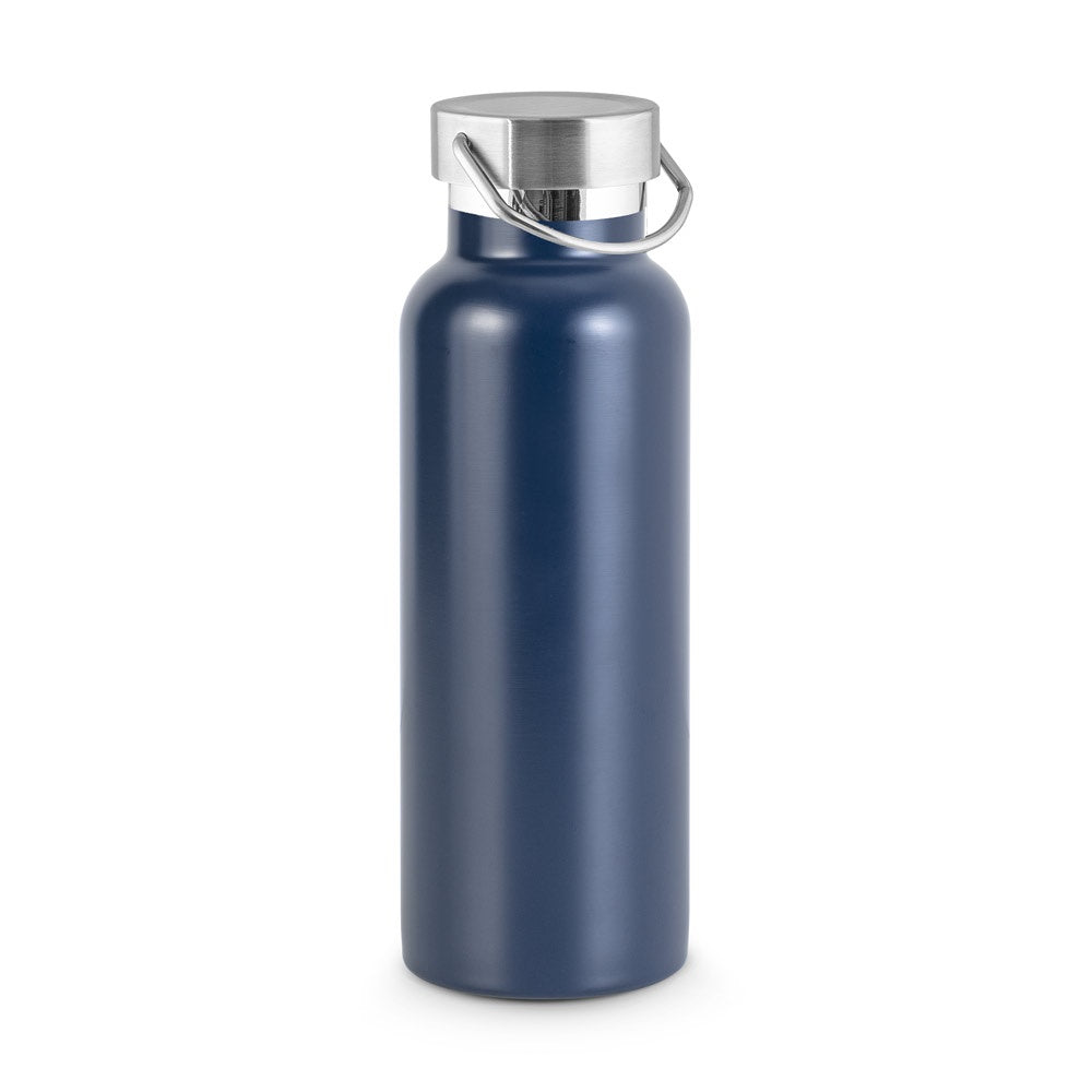 DUPLANTIS promotional bottle in navy blue with custom logo branding