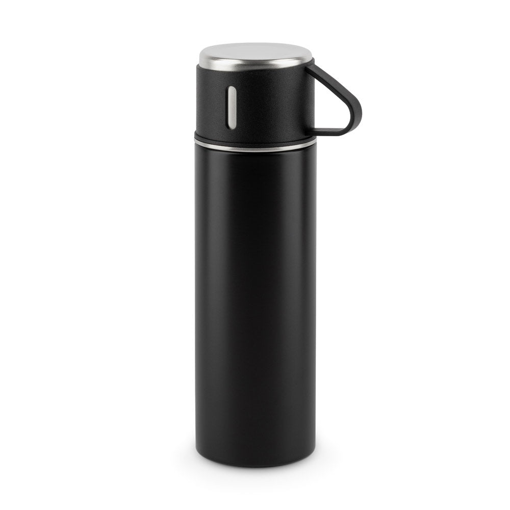 COMANECI promotional thermal bottle in black with custom logo branding