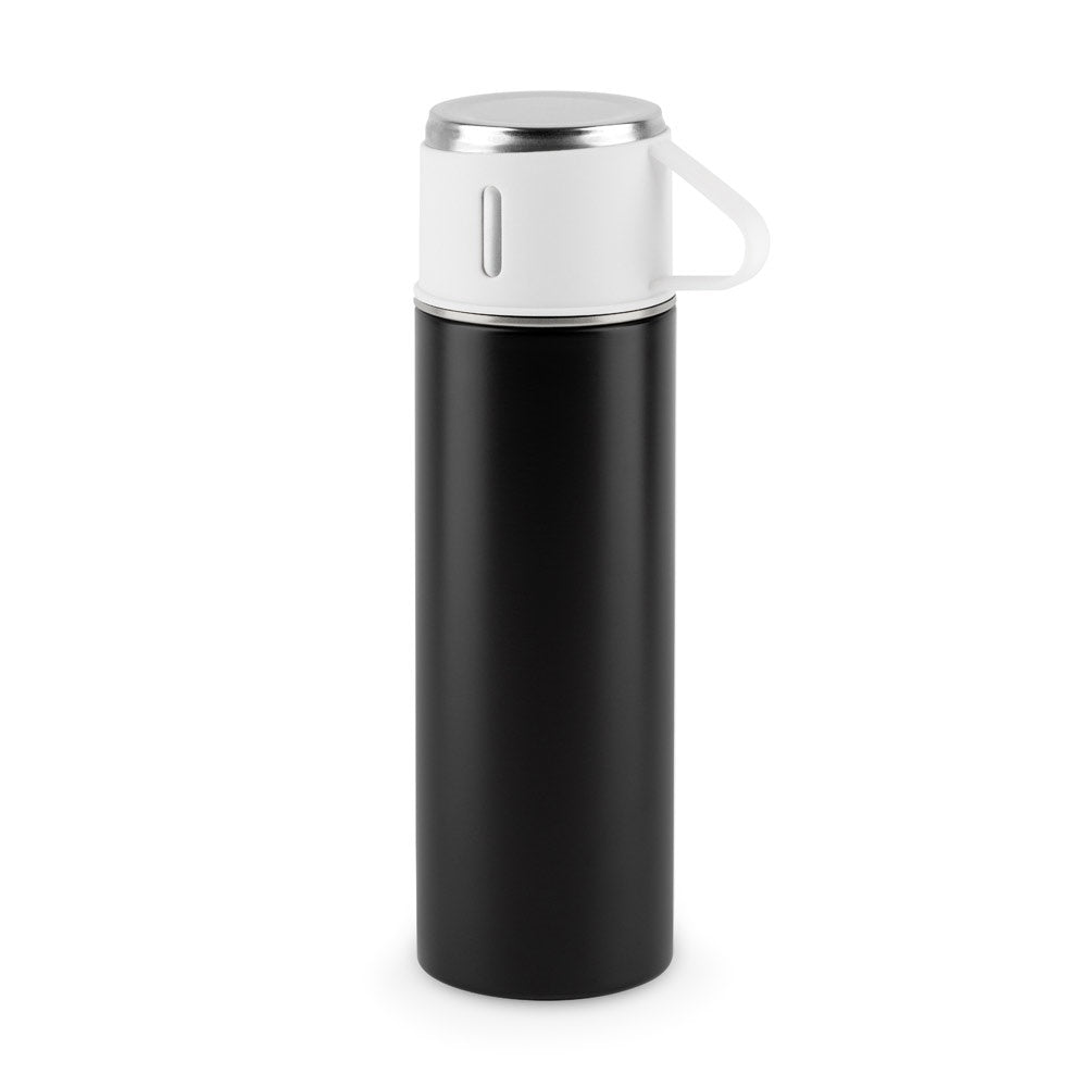 COMANECI promotional thermal bottle in black with custom logo branding