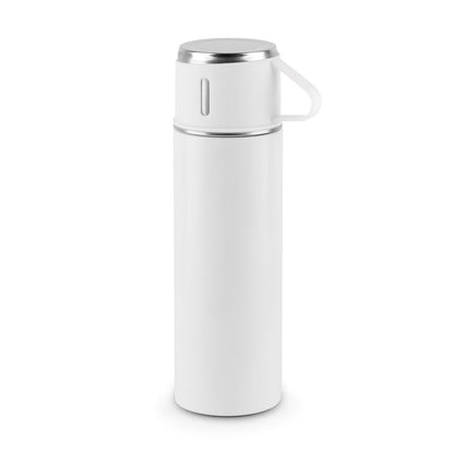 COMANECI promotional thermal bottle in white with custom logo branding