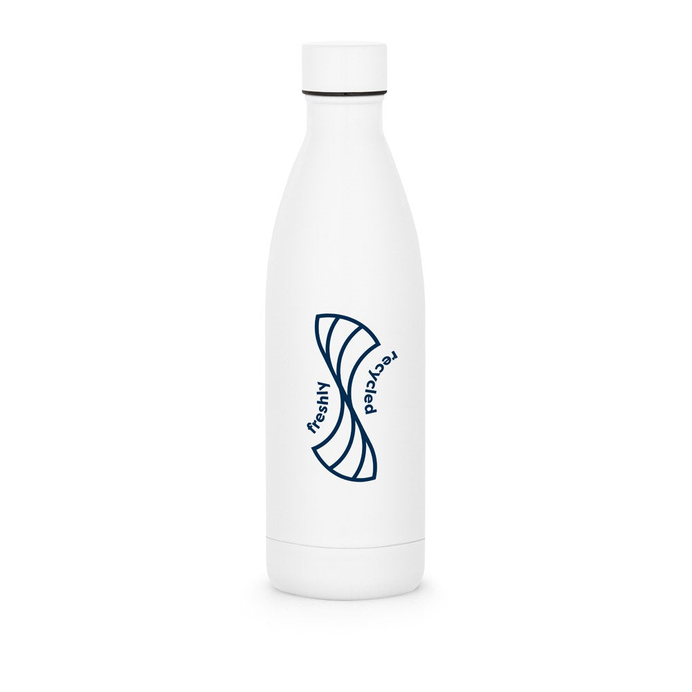 RE-BUFFON XL promotional thermal bottle in white with custom logo branding