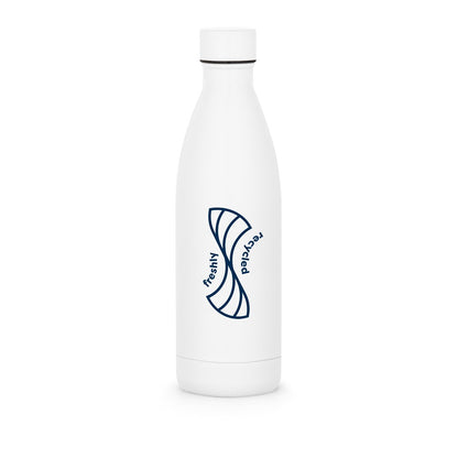 RE-BUFFON XL promotional thermal bottle in white with custom logo branding