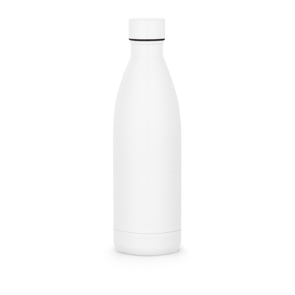 RE-BUFFON XL promotional thermal bottle in white with custom logo branding
