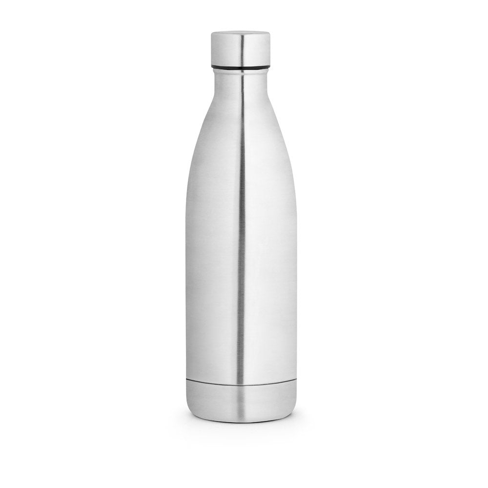 RE-BUFFON XL promotional thermal bottle in satin silver with custom logo branding