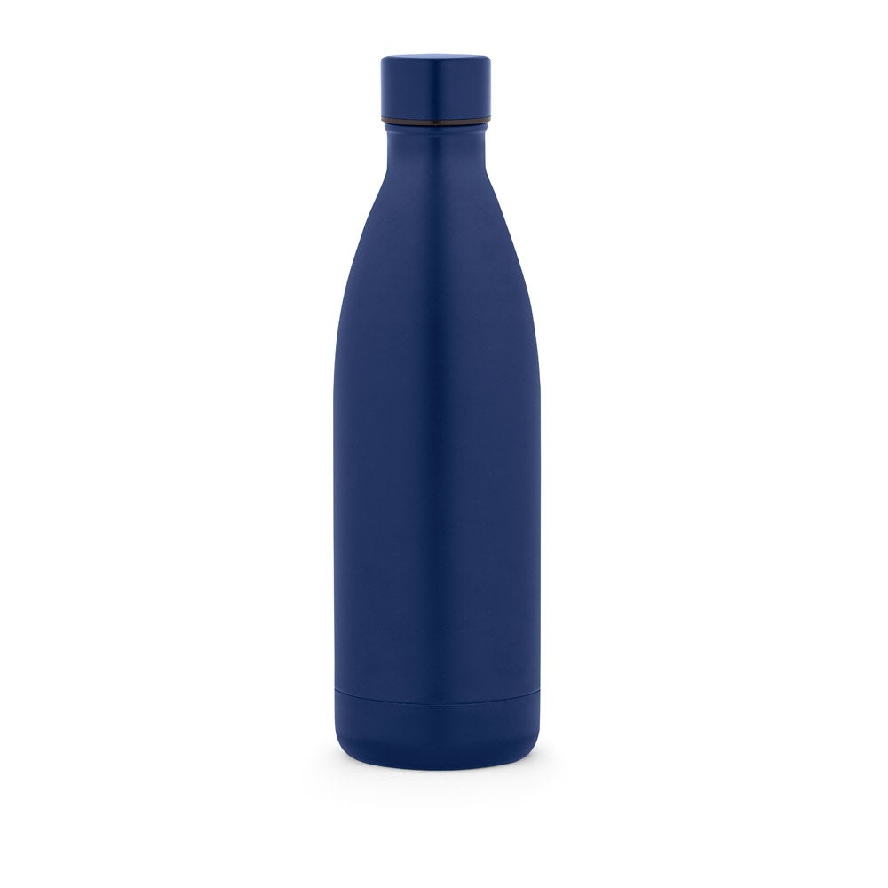 RE-BUFFON XL promotional thermal bottle in navy blue with custom logo branding