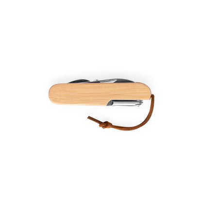 RYKER promotional multi-tool in natural (detail view) with custom logo branding