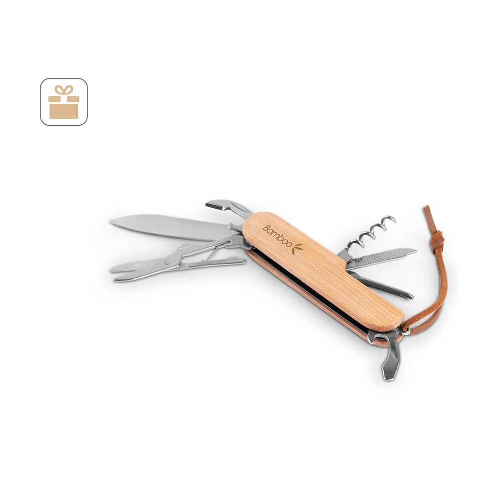 RYKER promotional multi-tool (complete set view) with custom logo branding