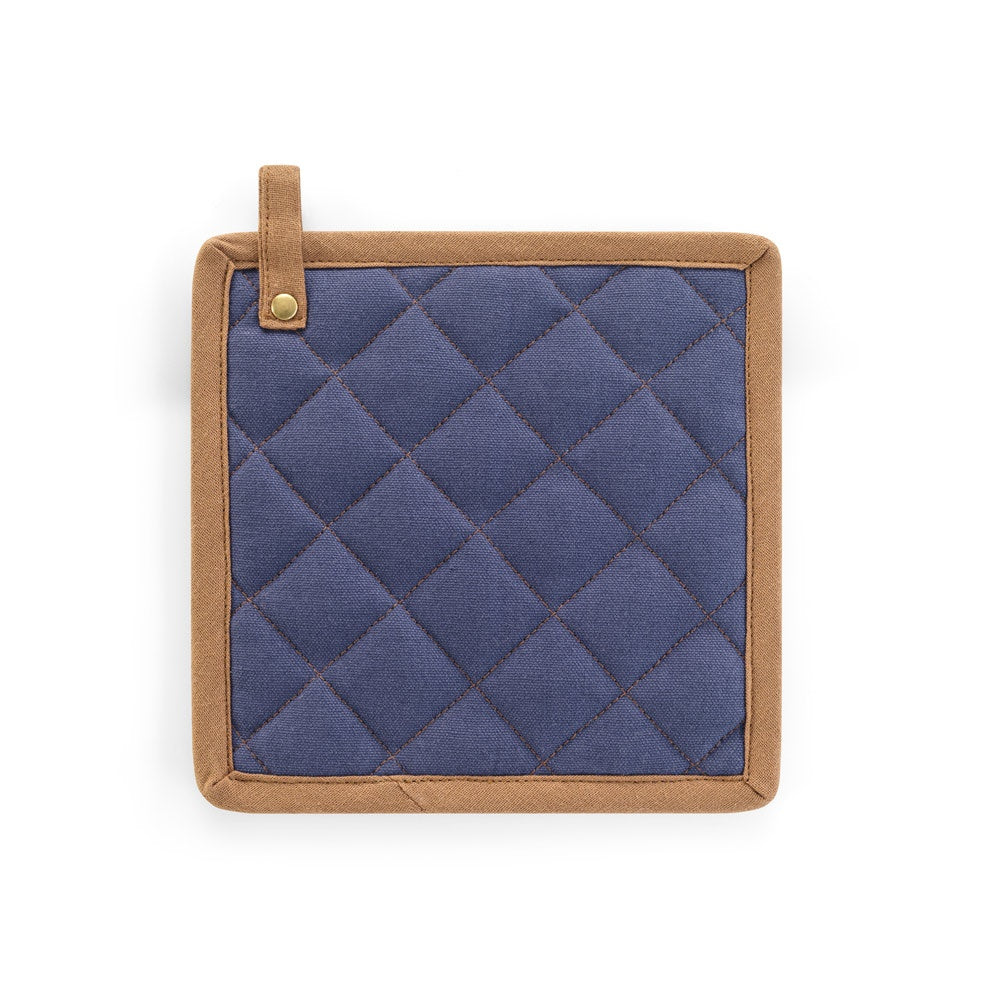 CLOVES promotional kitchen accessory in blue (detail view) with custom logo branding