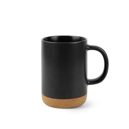 CONSTELLATION CORK promotional mug in black (detail view) with custom logo branding