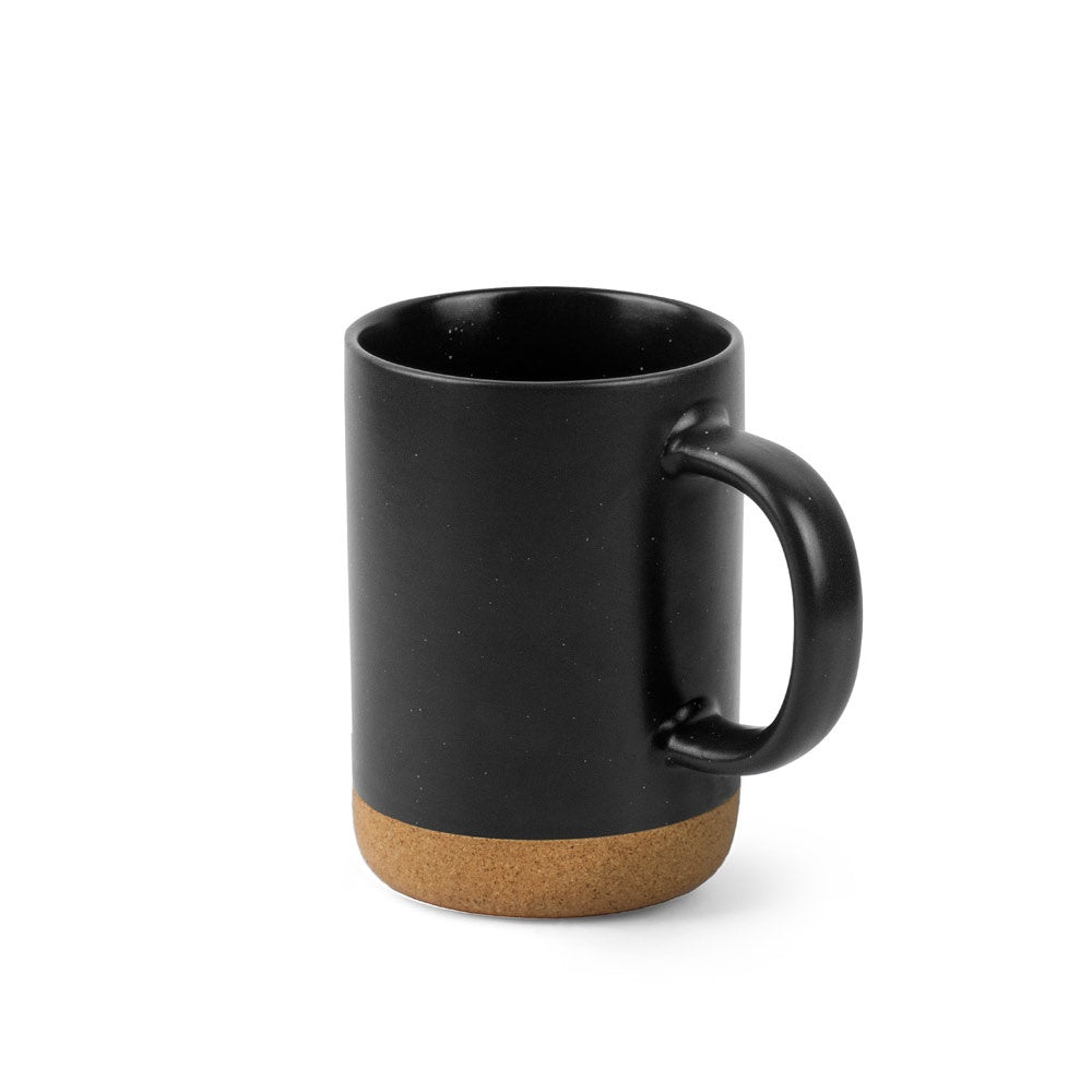 CONSTELLATION CORK promotional mug in black with custom logo branding