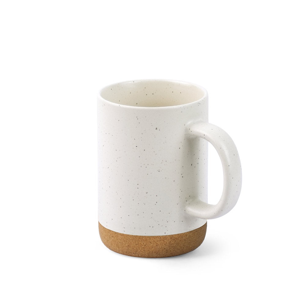 CONSTELLATION CORK promotional mug in pastel white with custom logo branding